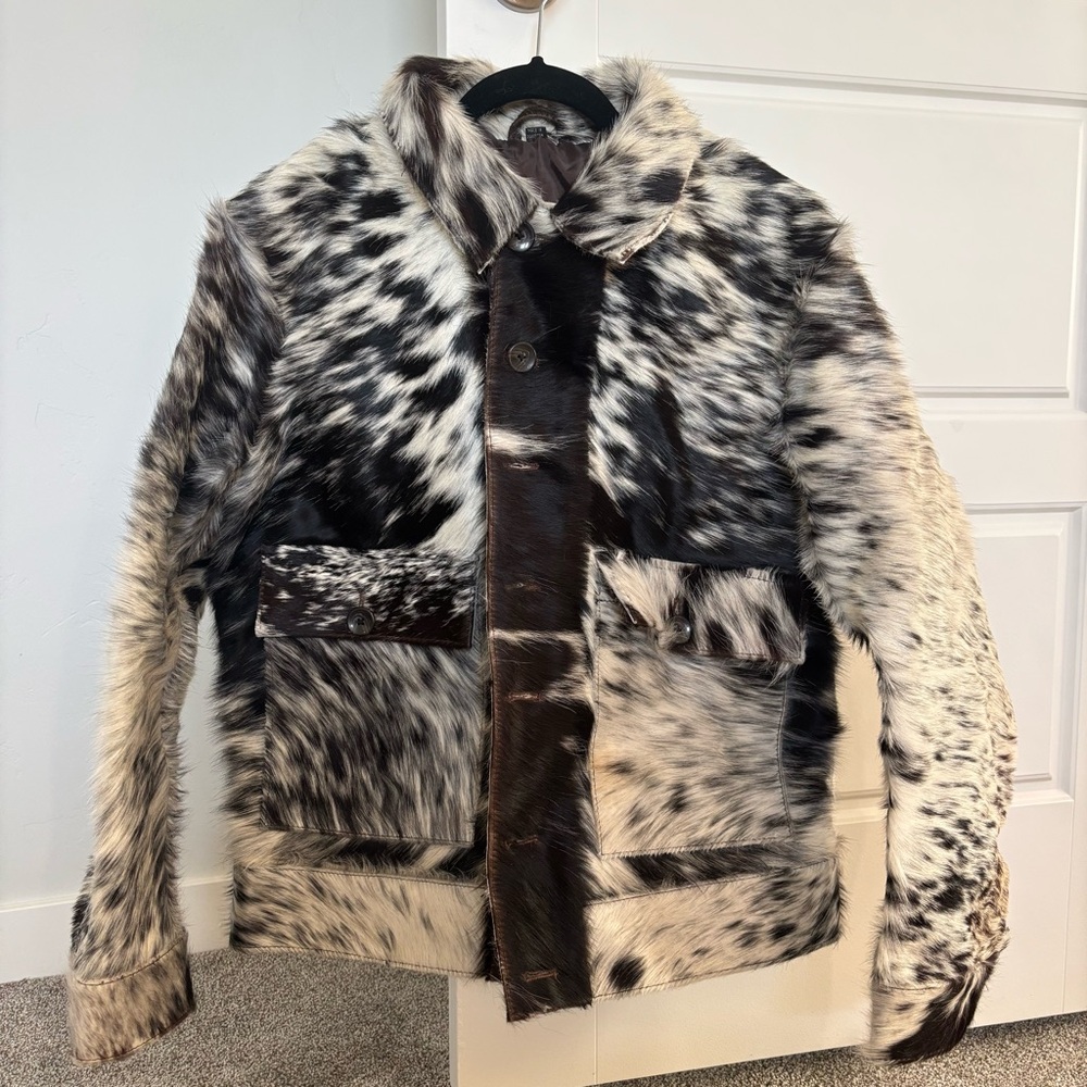 Cow Hair Western Leather Jacket